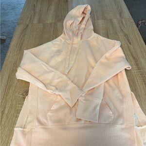 Hippie Rose Peach Hoodie with Drawstring Hood